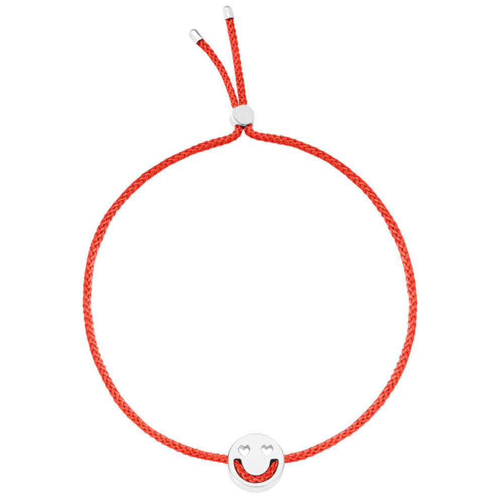 Ruifier Friends Smitten Cord Bracelet Red Sterling Silver