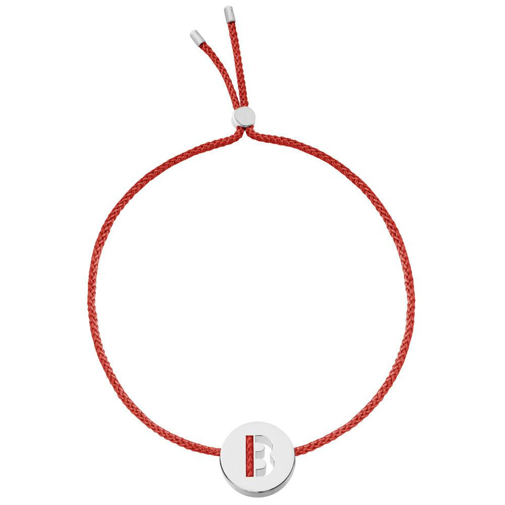 Ruifier ABC's B Cord Bracelet Burnt Umber Sterling Silver
