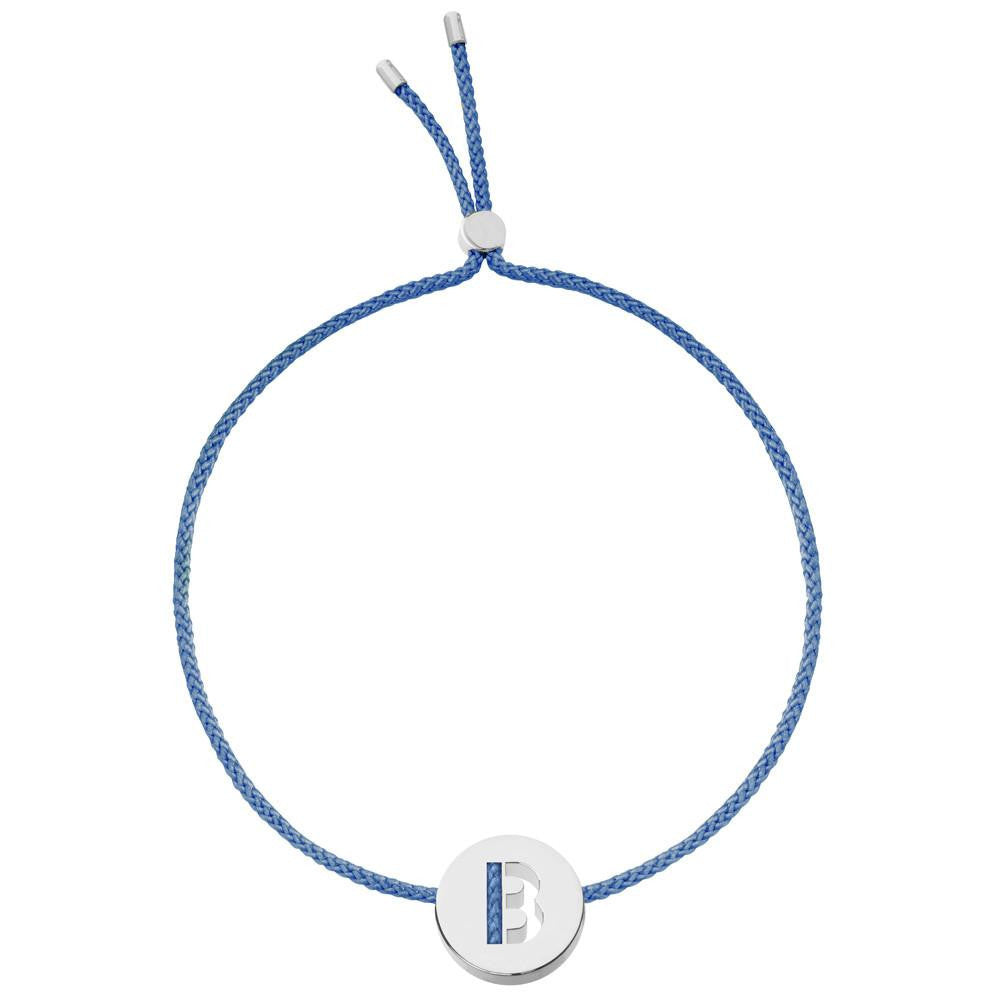 Ruifier ABC's B Cord Bracelet Dusky Blue Sterling Silver
