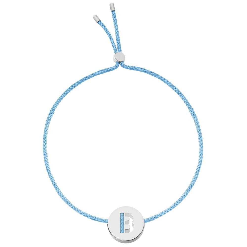 Ruifier ABC's B Cord Bracelet Sky Blue Sterling Silver
