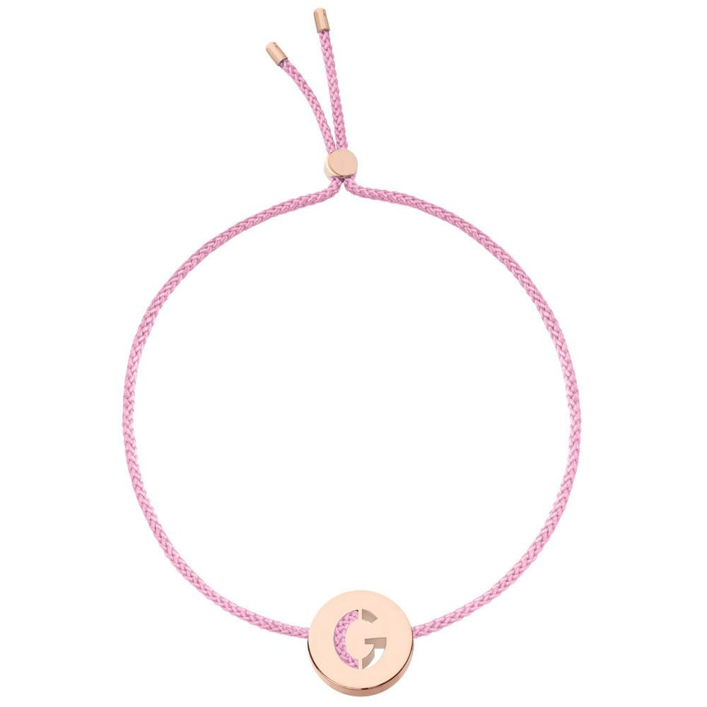 Ruifier ABC's G Cord Bracelet Rose Pink Gold