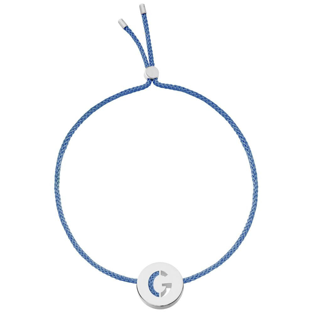 Ruifier ABC's G Cord Bracelet Dusky Blue Sterling Silver
