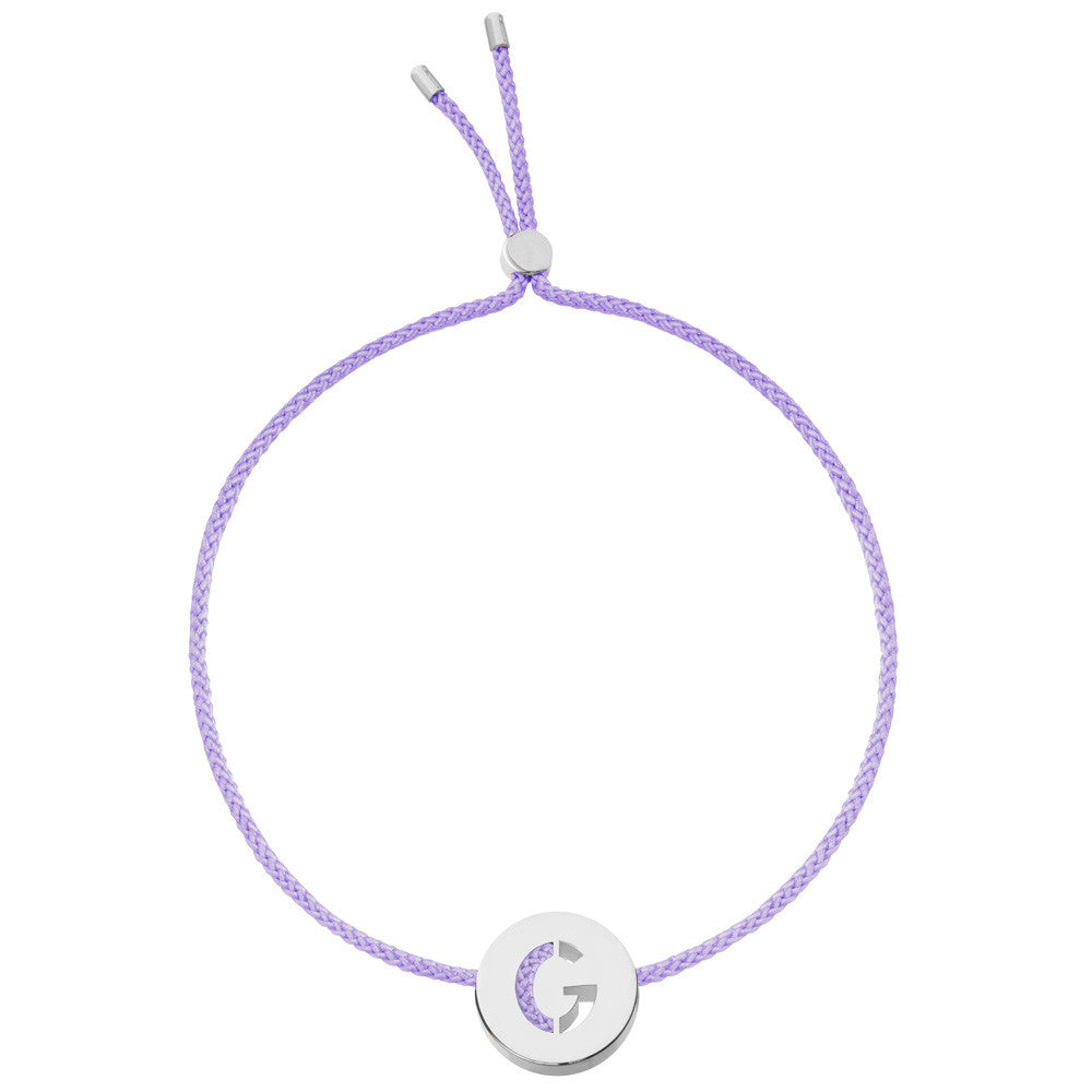 Ruifier ABC's G Cord Bracelet Lilac Sterling Silver