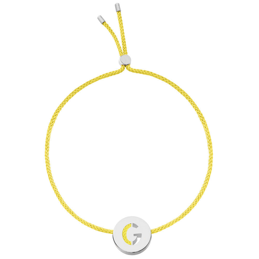 Ruifier ABC's G Cord Bracelet Yellow Sterling Silver