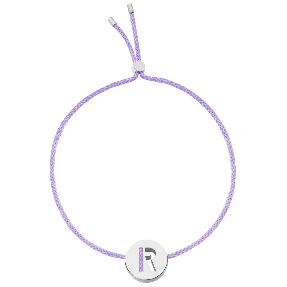 Ruifier ABC's R Cord Bracelet Lilac Sterling Silver