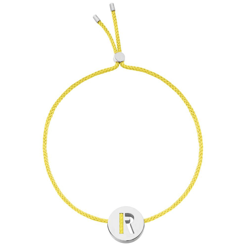 Ruifier ABC's R Cord Bracelet Yellow Sterling Silver