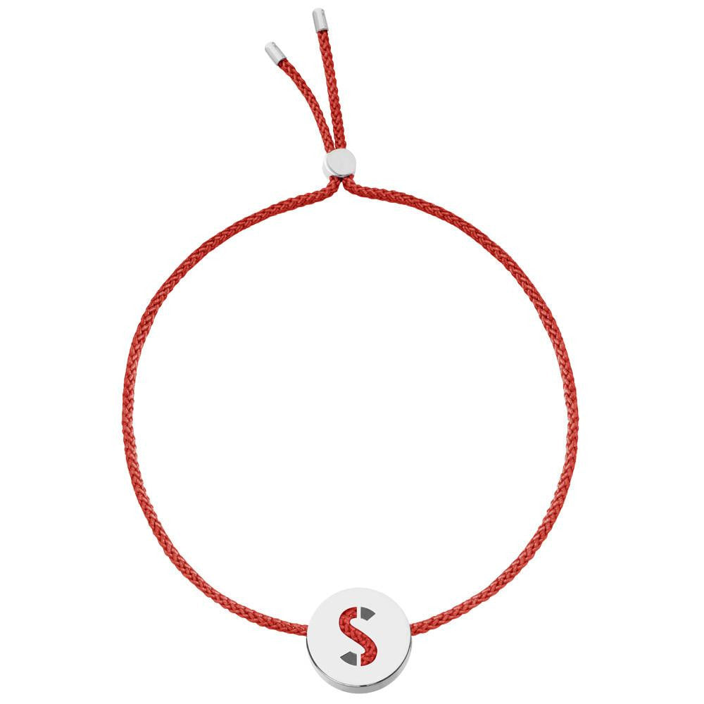 Ruifier ABC's S Cord Bracelet Burnt Umber Sterling Silver
