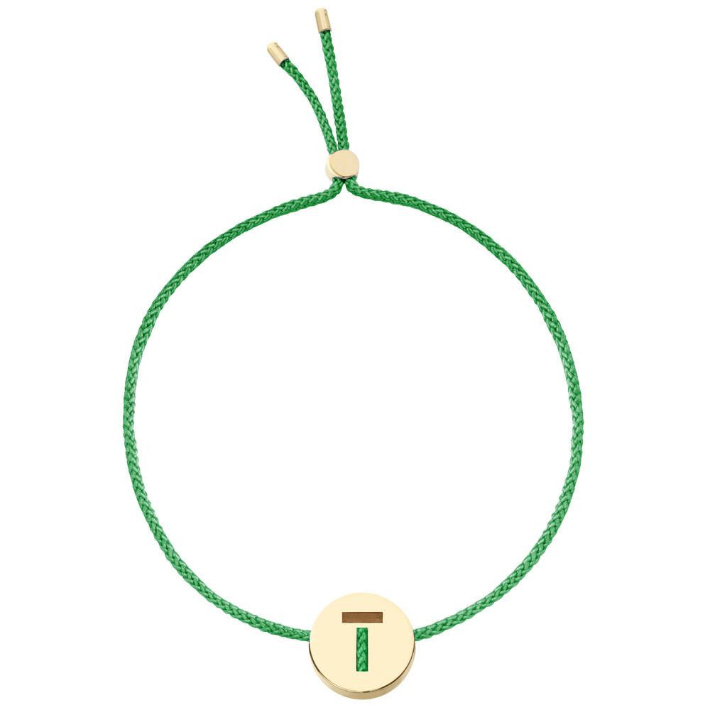 Ruifier ABC's T Cord Bracelet Green Yellow Gold