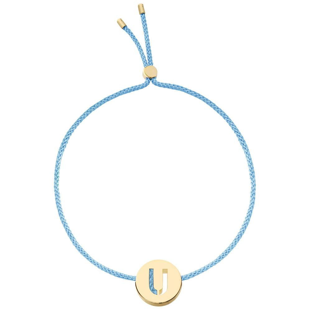 Ruifier ABC's U Cord Bracelet Sky Blue Yellow Gold