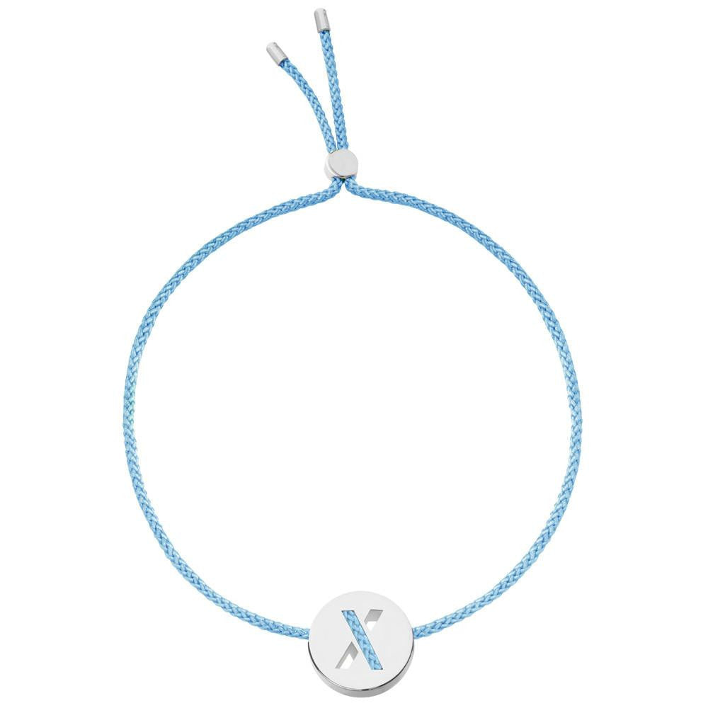 Ruifier ABC's X Cord Bracelet Sky Blue Sterling Silver
