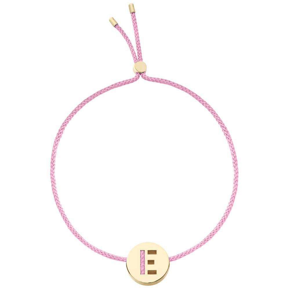 Ruifier ABC's E Cord Bracelet Rose Pink Yellow Gold