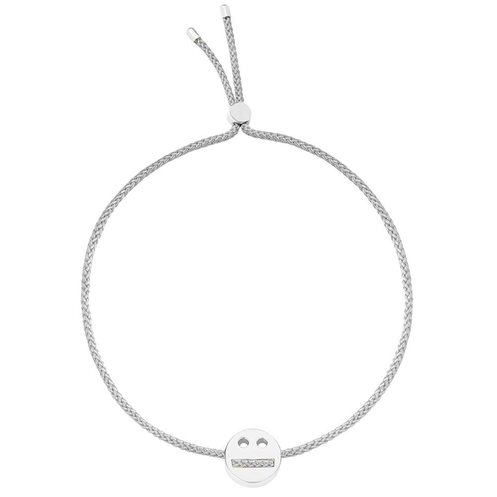 Ruifier Friends Thoughtful Cord Bracelet Light Grey Sterling Silver