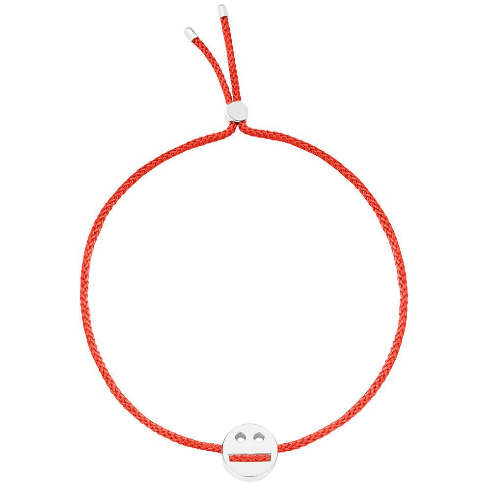 Ruifier Friends Thoughtful Cord Bracelet Red Sterling Silver