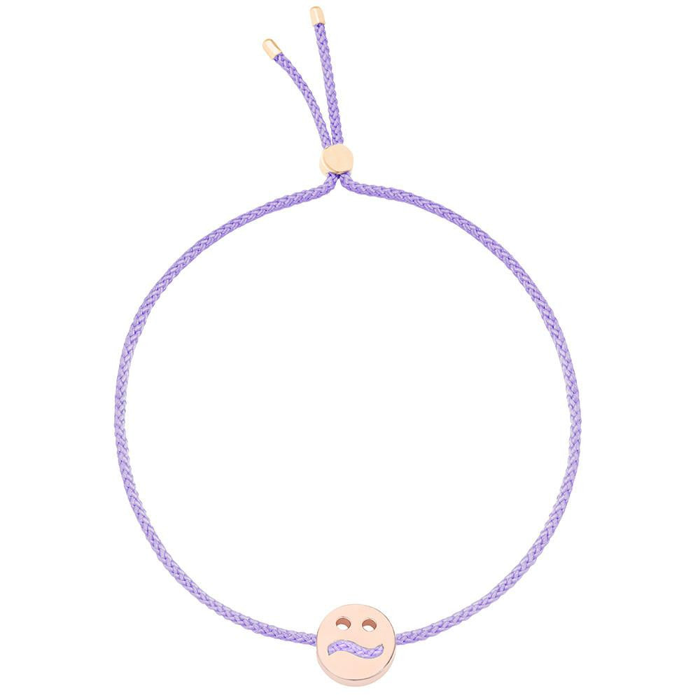 Ruifier Friends Ditzy Cord Bracelet Lilac Rose Gold