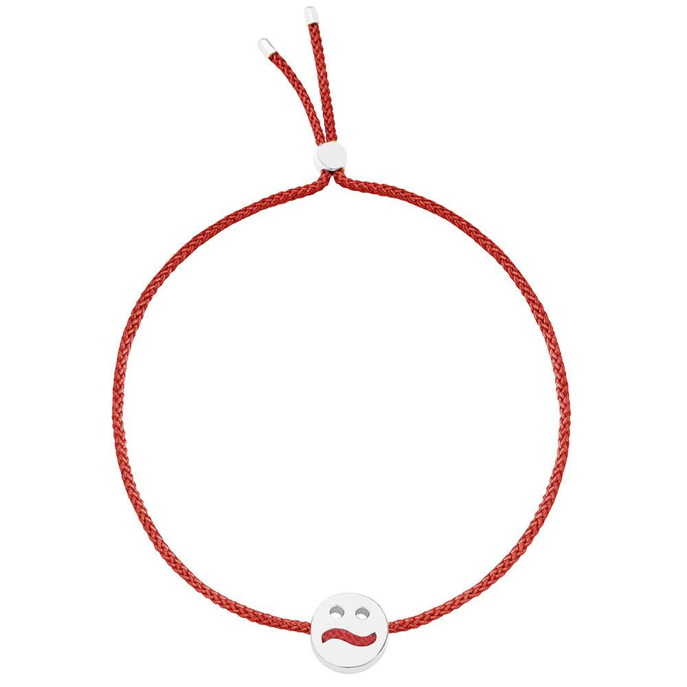 Ruifier Friends Ditzy Cord Bracelet Burnt Umber Sterling Silver