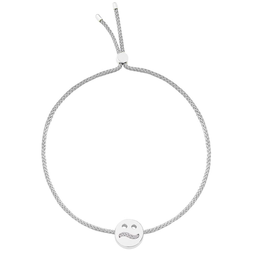 Ruifier Friends Ditzy Cord Bracelet Light Grey Sterling Silver