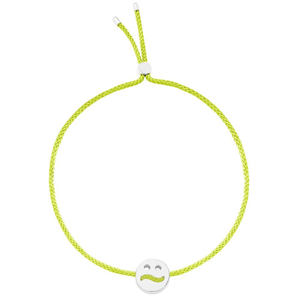 Ruifier Friends Ditzy Cord Bracelet Lime Green Sterling Silver