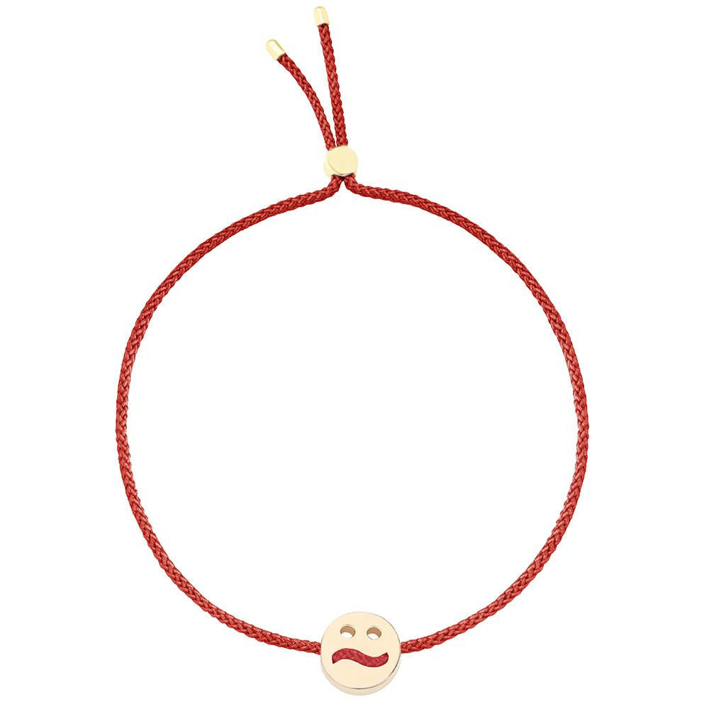 Ruifier Friends Ditzy Cord Bracelet Burnt Umber Yellow Gold