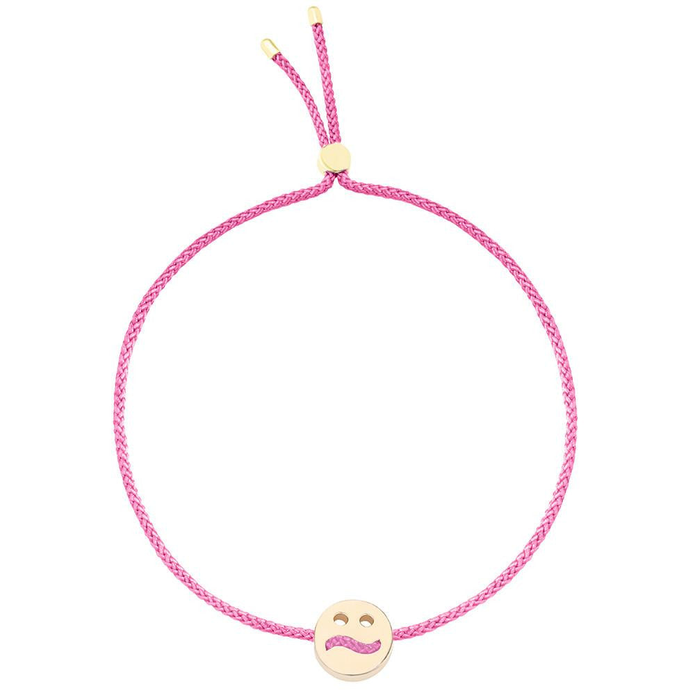 Ruifier Friends Ditzy Cord Bracelet Pink Yellow Gold