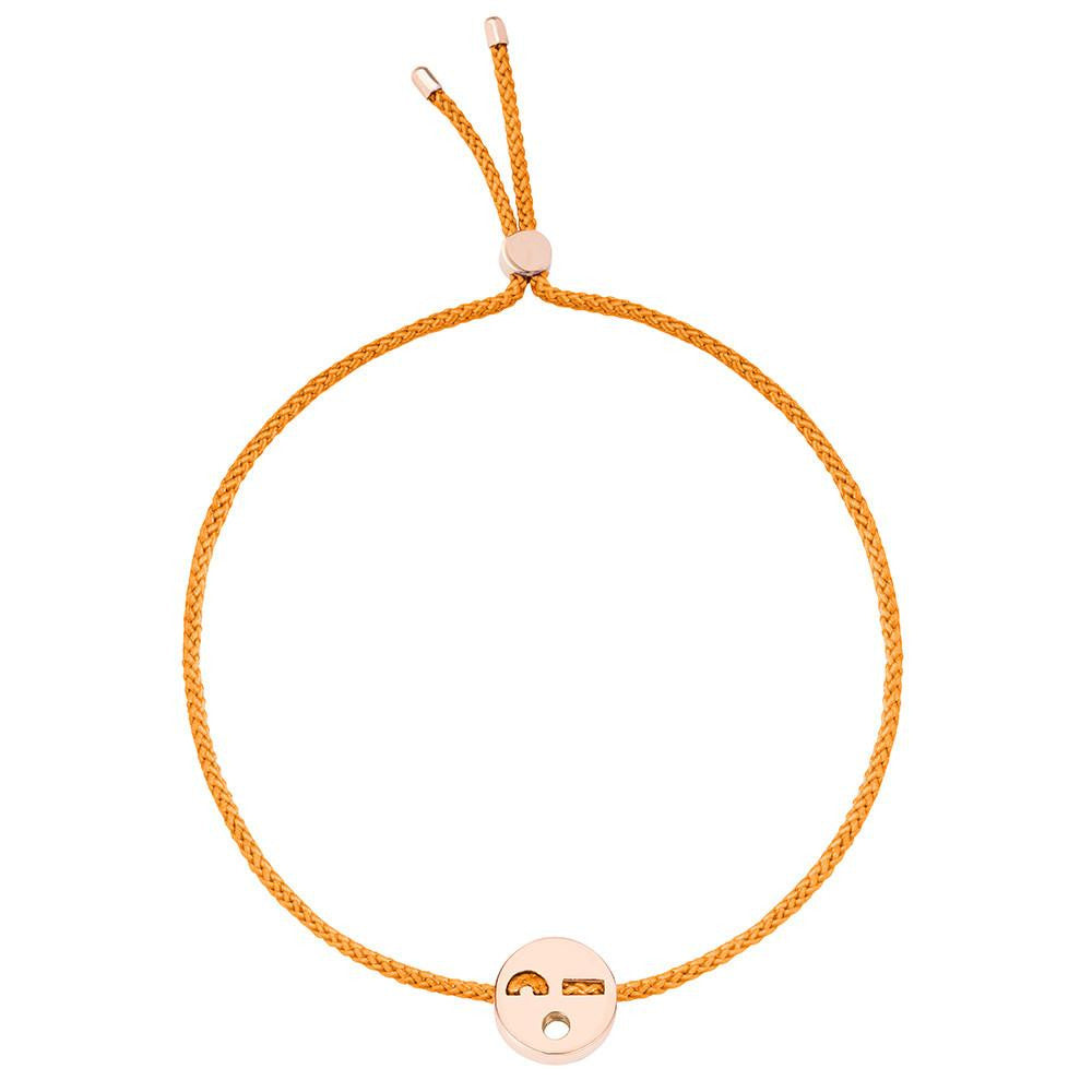 Ruifier Friends Flirty Cord Bracelet Orange Rose Gold