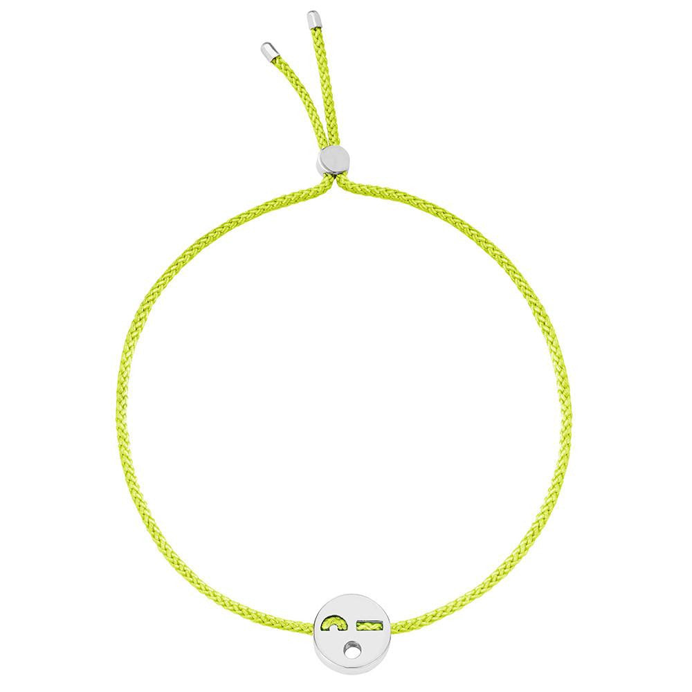 Ruifier Friends Flirty Cord Bracelet Lime Green Sterling Silver