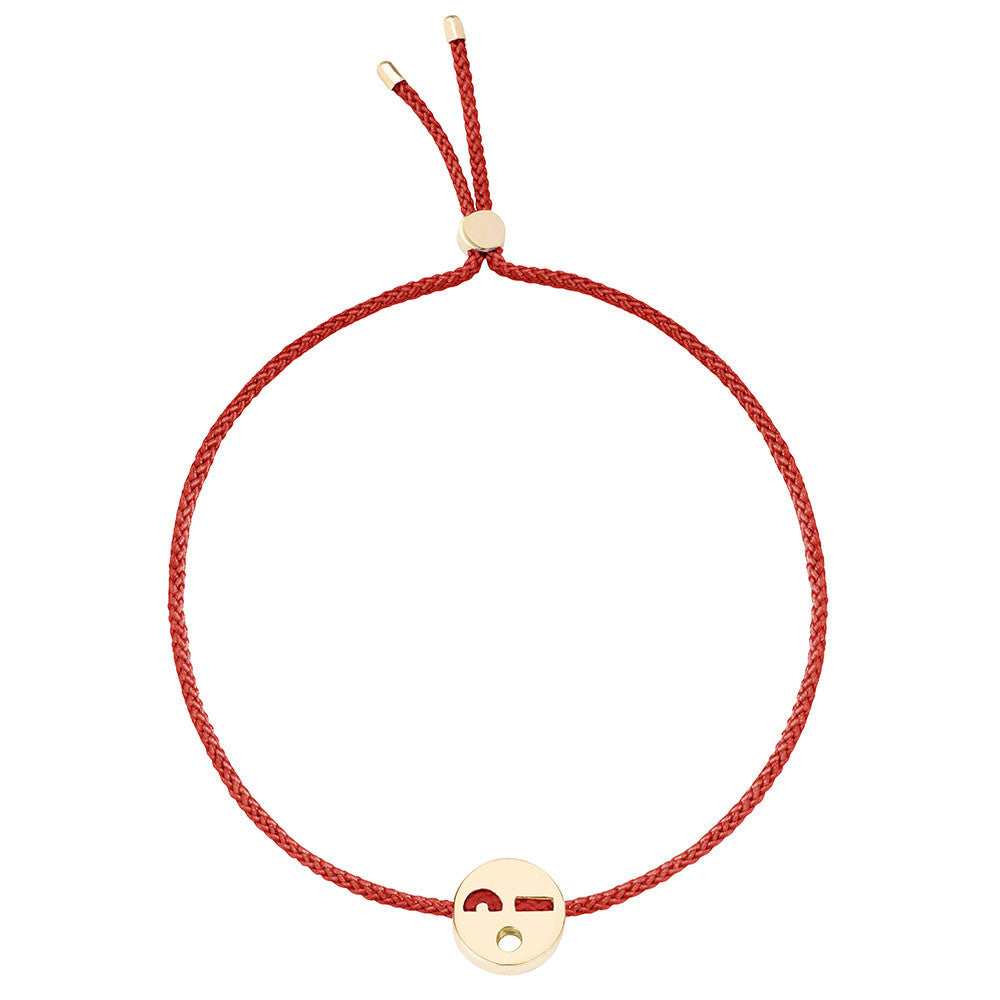Ruifier Friends Flirty Cord Bracelet Burnt Umber Yellow Gold