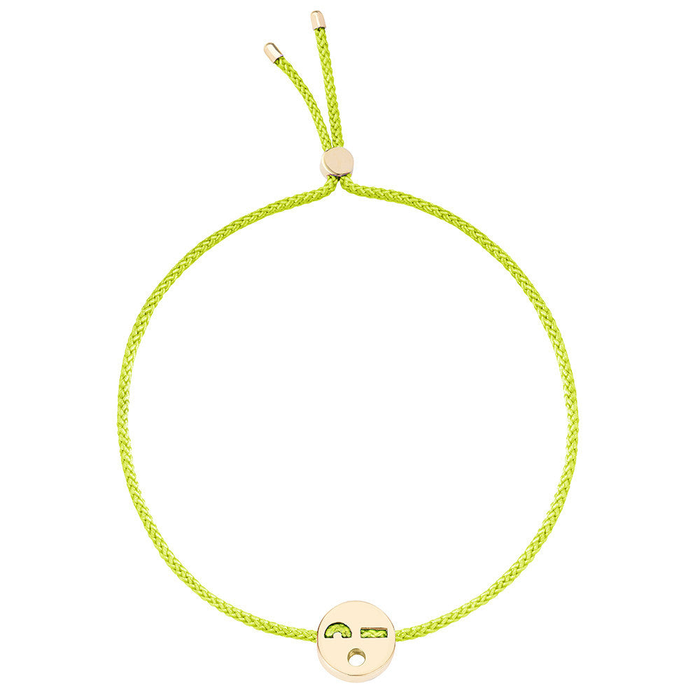 Ruifier Friends Flirty Cord Bracelet Lime Green Yellow Gold