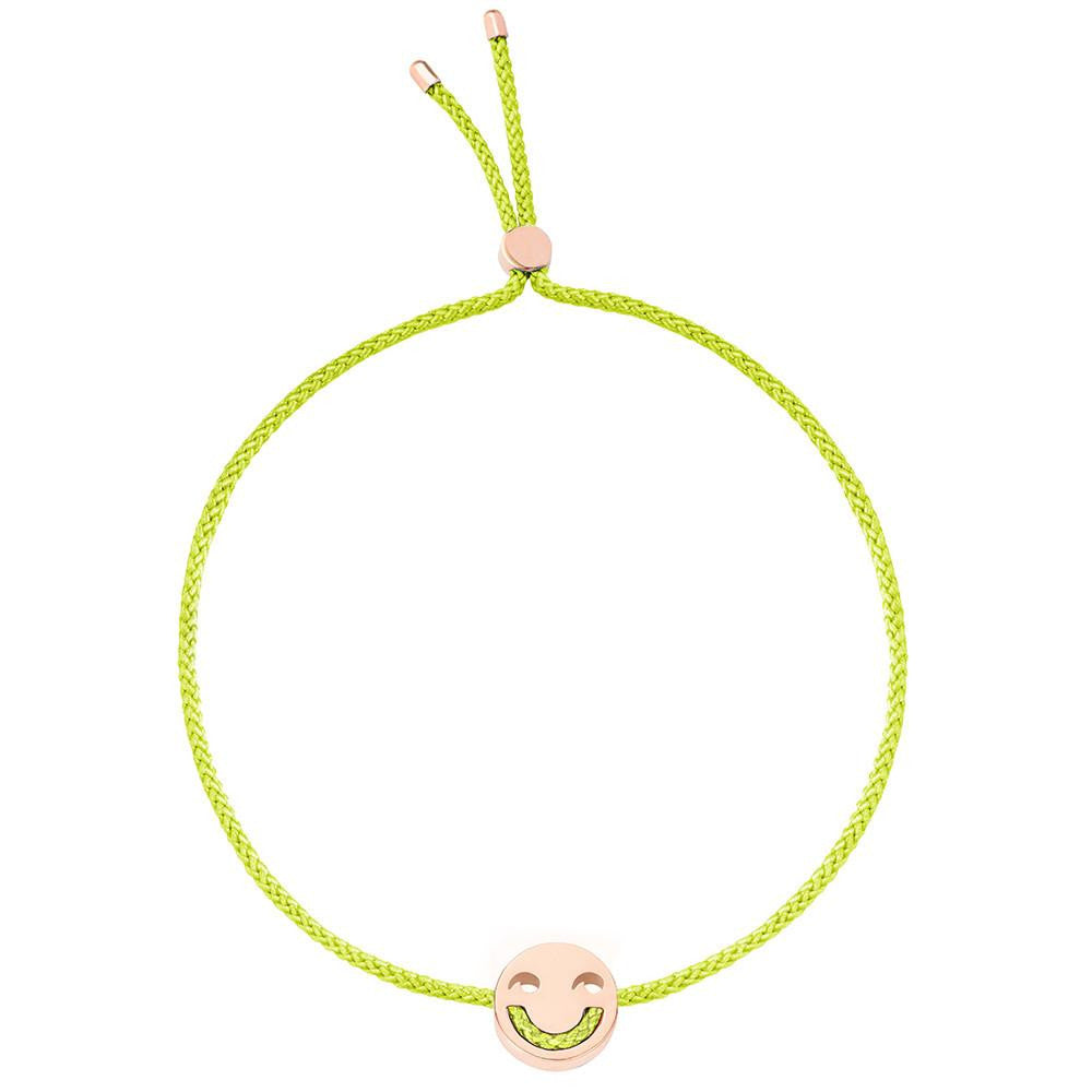 Ruifier Friends Jokey Cord Bracelet Lime Green Rose Gold