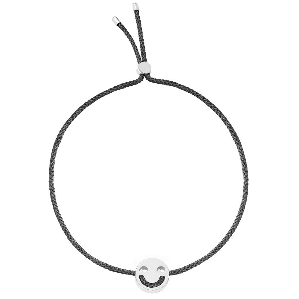 Ruifier Friends Jokey Cord Bracelet Black Sterling Silver