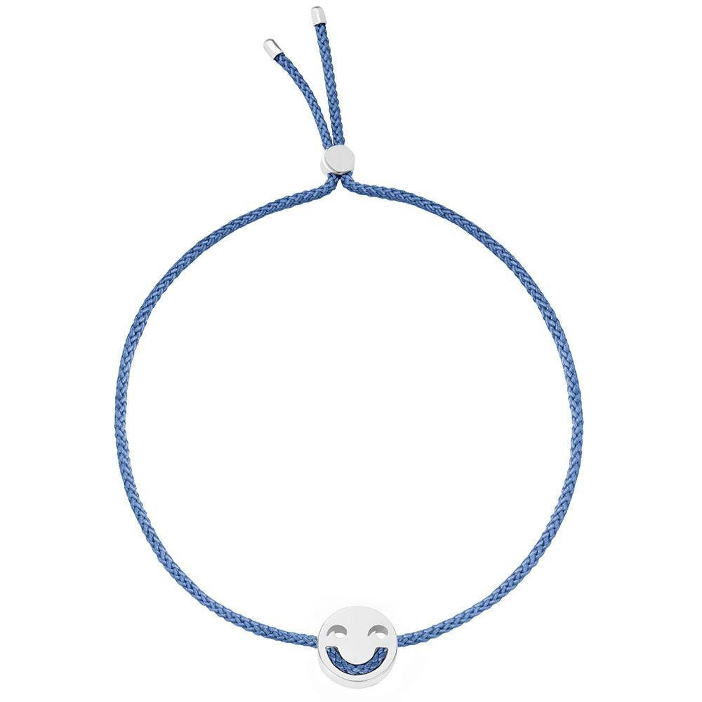 Ruifier Friends Jokey Cord Bracelet Dusky Blue Sterling Silver