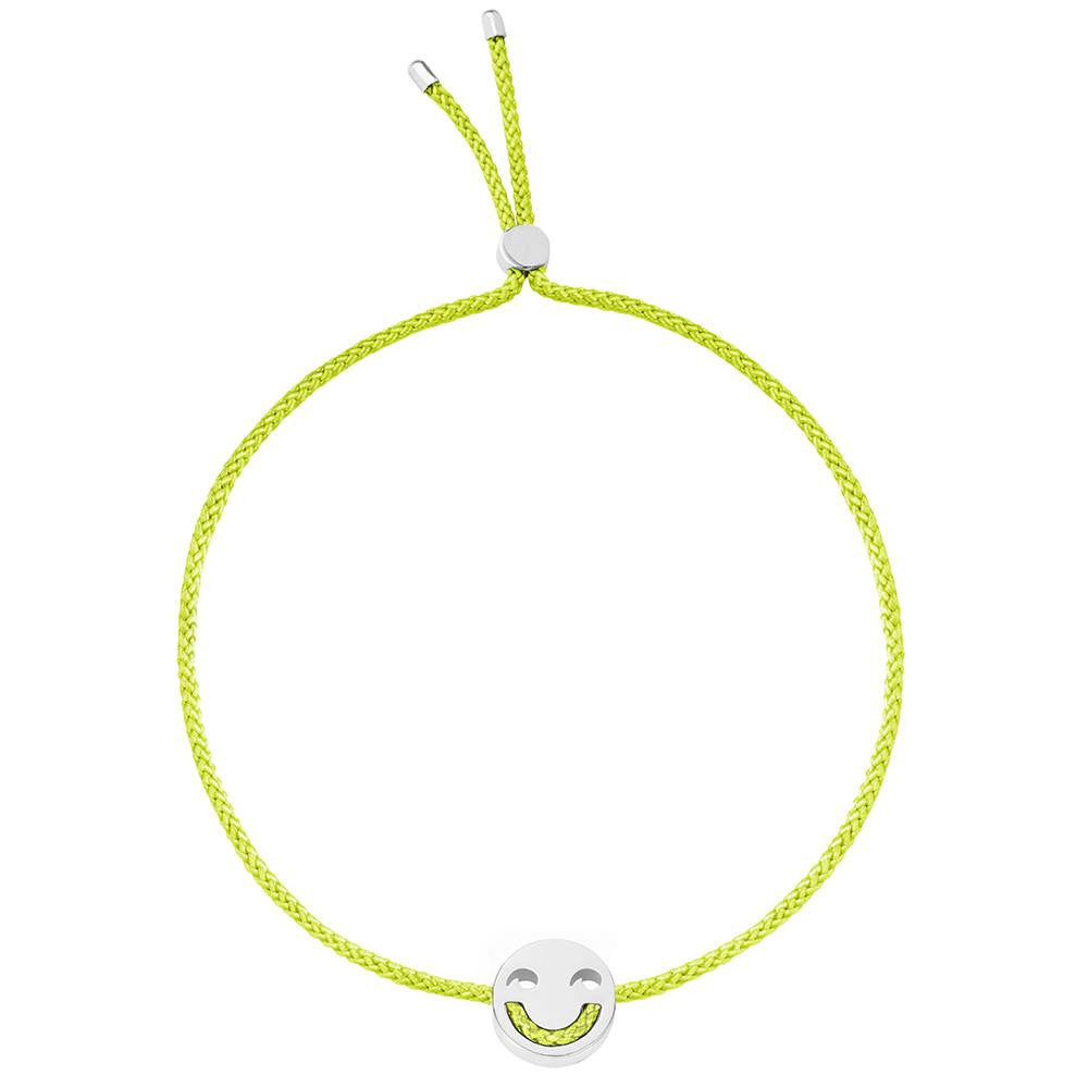 Ruifier Friends Jokey Cord Bracelet Lime Green Sterling Silver