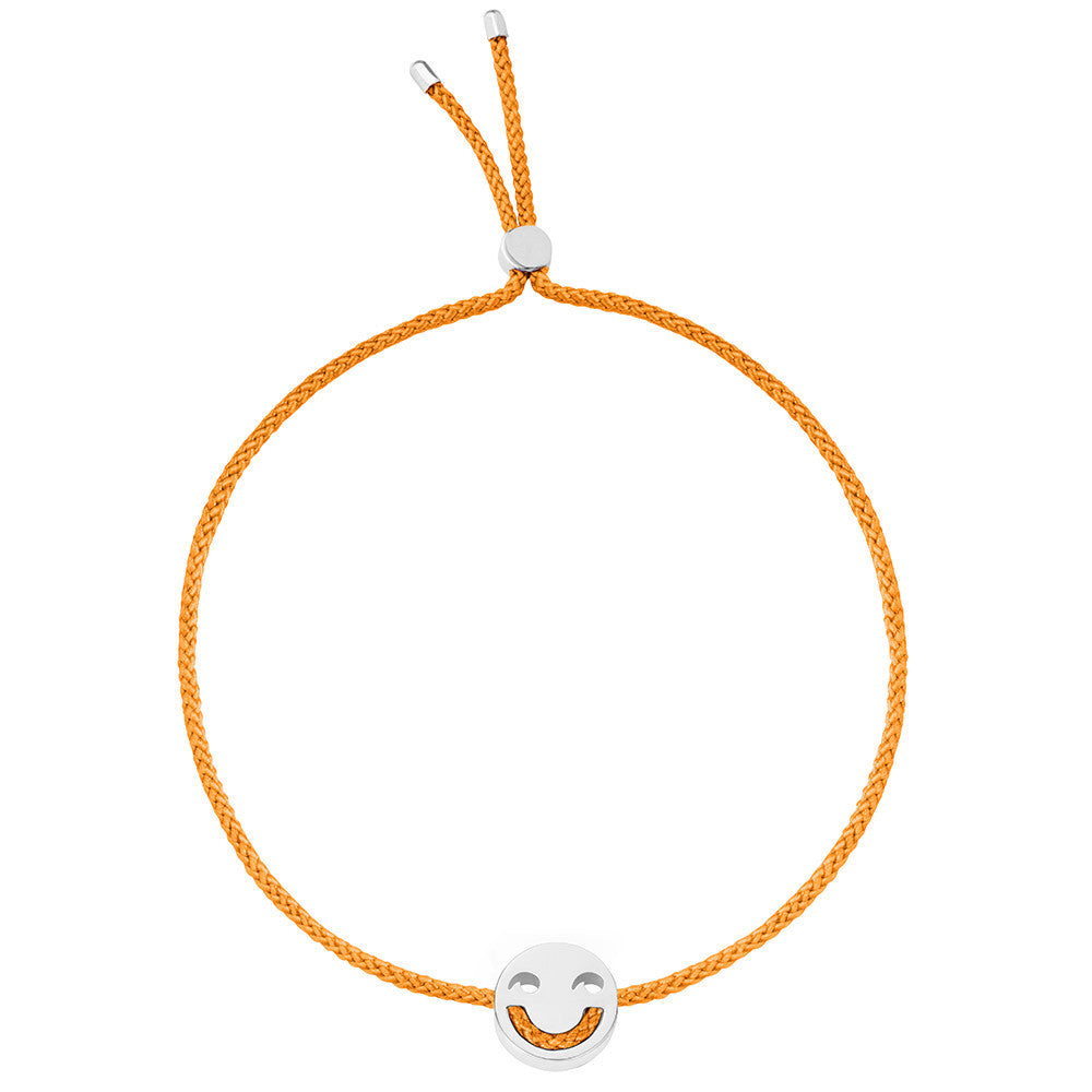 Ruifier Friends Jokey Cord Bracelet Orange Sterling Silver