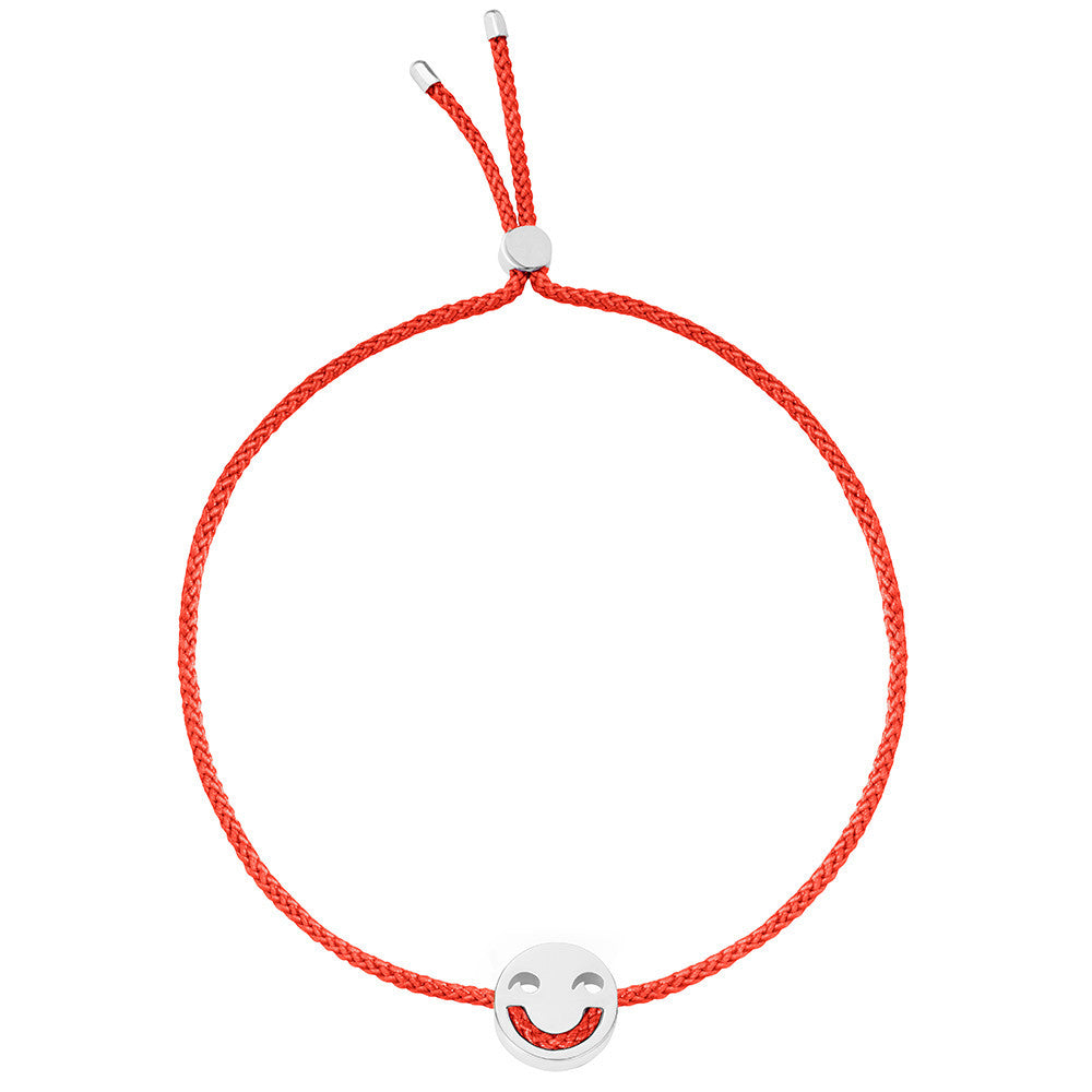 Ruifier Friends Jokey Cord Bracelet Red Sterling Silver
