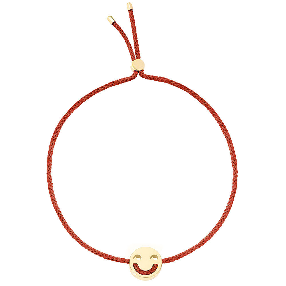 Ruifier Friends Jokey Cord Bracelet Burnt Umber Yellow Gold