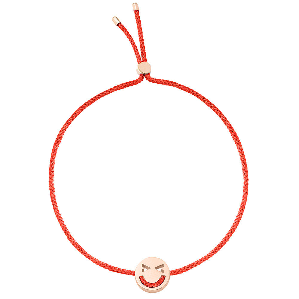 Ruifier Friends Merry Cord Bracelet Red Rose Gold