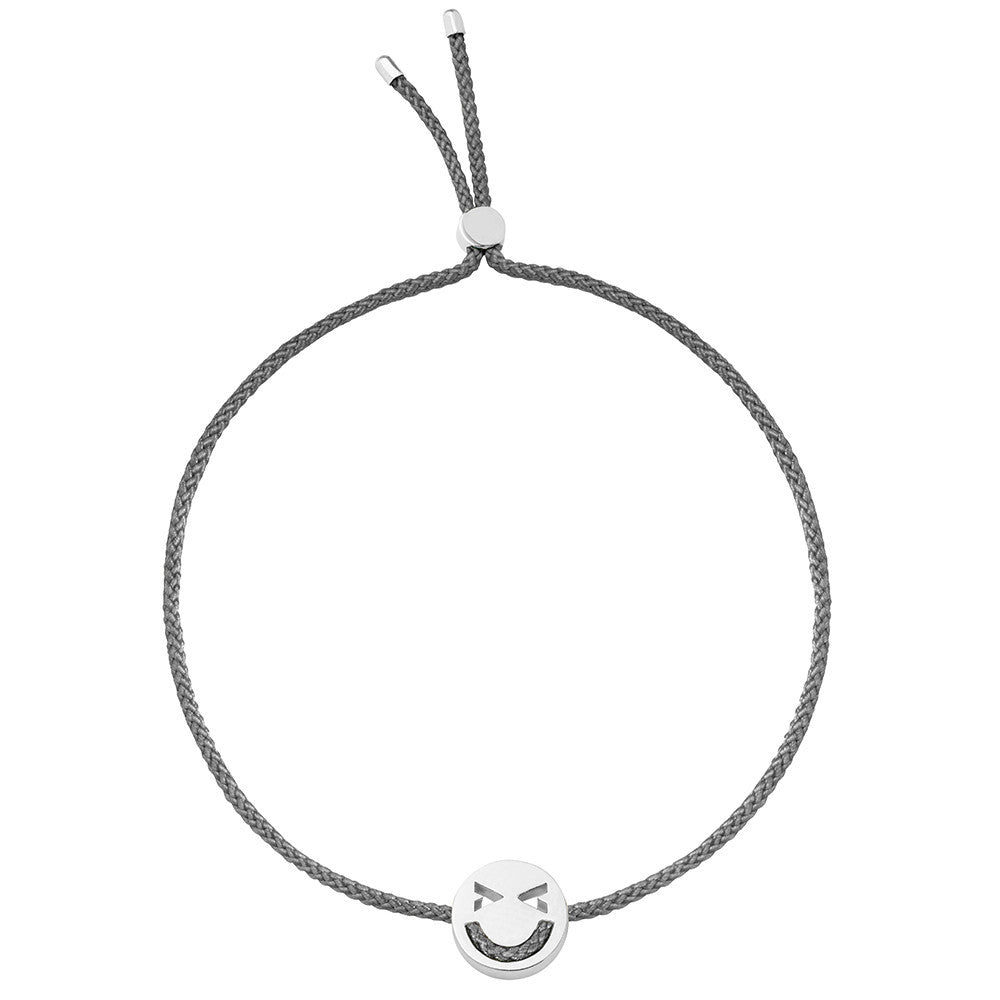 Ruifier Friends Merry Cord Bracelet Dark Grey Sterling Silver