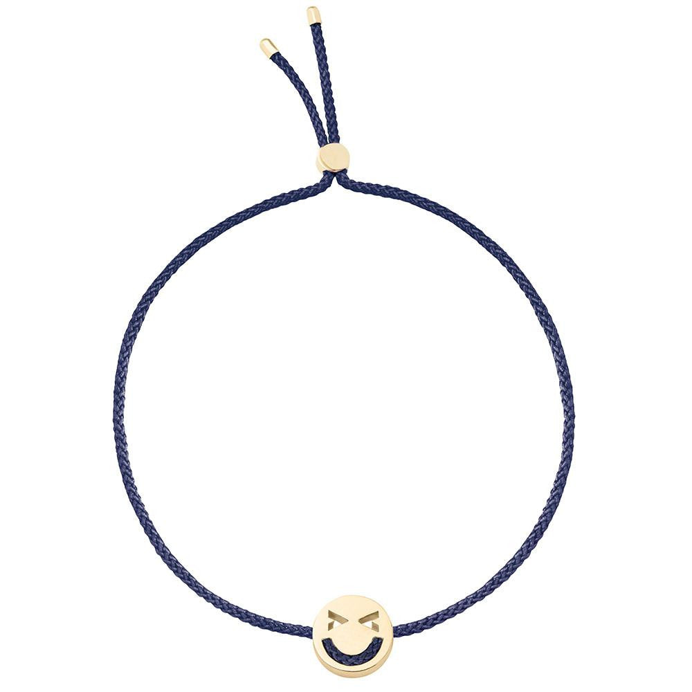 Ruifier Friends Merry Cord Bracelet Navy Yellow Gold
