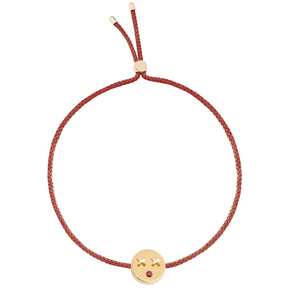 Ruifier Friends Quirky Cord Bracelet Burnt Umber Yellow Gold