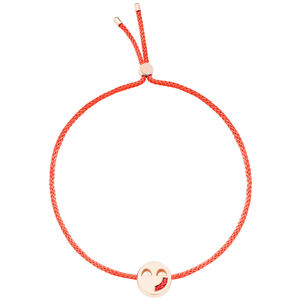 Ruifier Friends Sassy Cord Bracelet Red Rose Gold