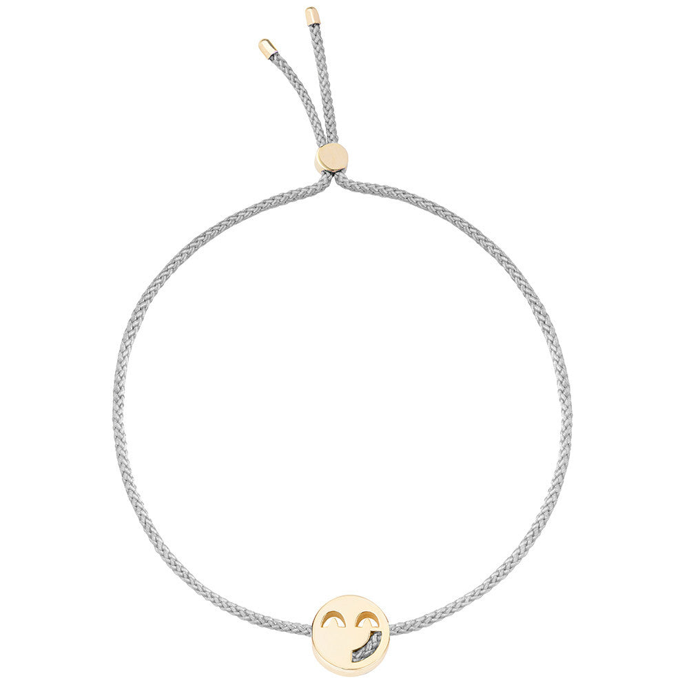 Ruifier Friends Sassy Cord Bracelet Light Grey Yellow Gold