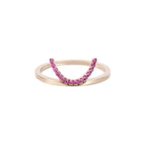 ELEMENTS Pink Crescent Ring