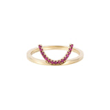 ELEMENTS Ruby Crescent Ring